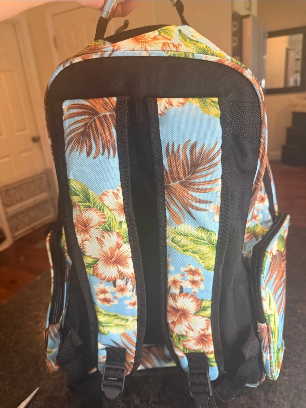 Men's Light Blue Tropical Backpack